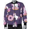 Donut Unicorn Pattern Print Design DN011 Men Bomber Jacket