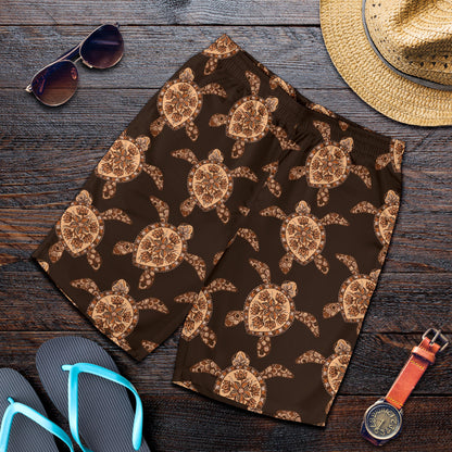Tribal Sea Turtle Pattern Print Design T09 Mens Shorts