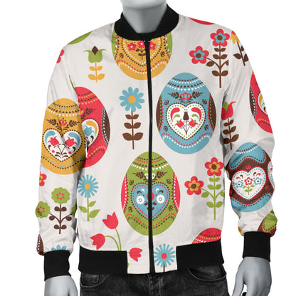 Easter Eggs Pattern Print Design RB011 Men Bomber Jacket