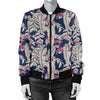 Bird Of Paradise Pattern Print Design 03 Women's Bomber Jacket