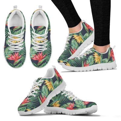 Bird Of Paradise Pattern Print Design BOP09 Sneakers White Bottom Shoes