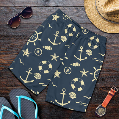 Nautical Pattern Print Design A01 Mens Shorts