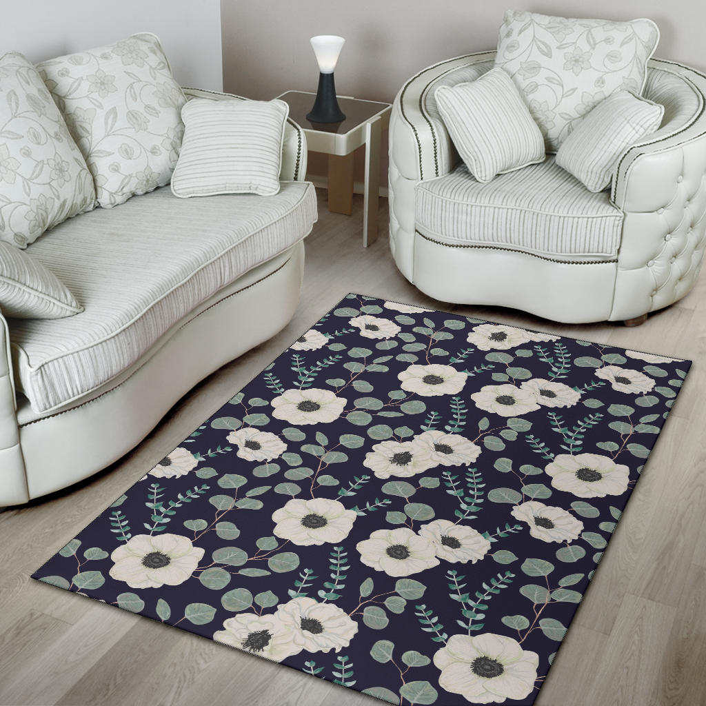 Anemone Pattern Print Design AM01 Area Rugs