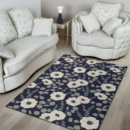 Anemone Pattern Print Design AM01 Area Rugs