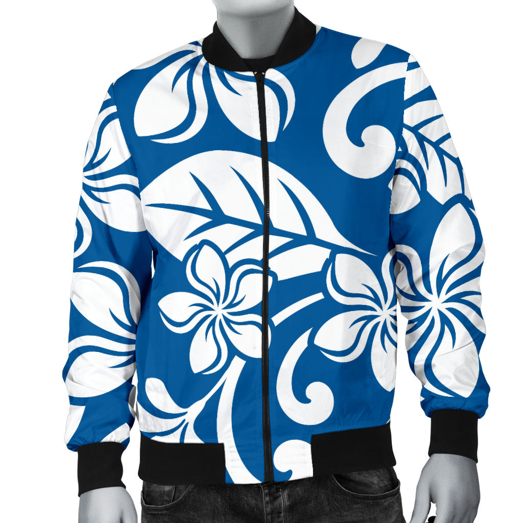 Plumeria Pattern Print Design PM013 Men Bomber Jacket