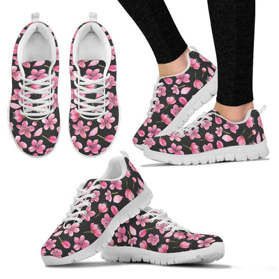 Apple blossom Pattern Print Design AB03 Sneakers White Bottom Shoes