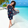 Heart Knit Pattern Print Design HE05 Sarong Pareo Wrap