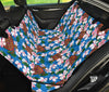 Sea Turtle Pink Hibiscus Hawaiian Print Rear Dog  Seat Cover