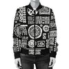 Polynesian Pattern Print Design A02 Women's Bomber Jacket