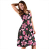 Apple blossom Pattern Print Design AB03 Midi Dress