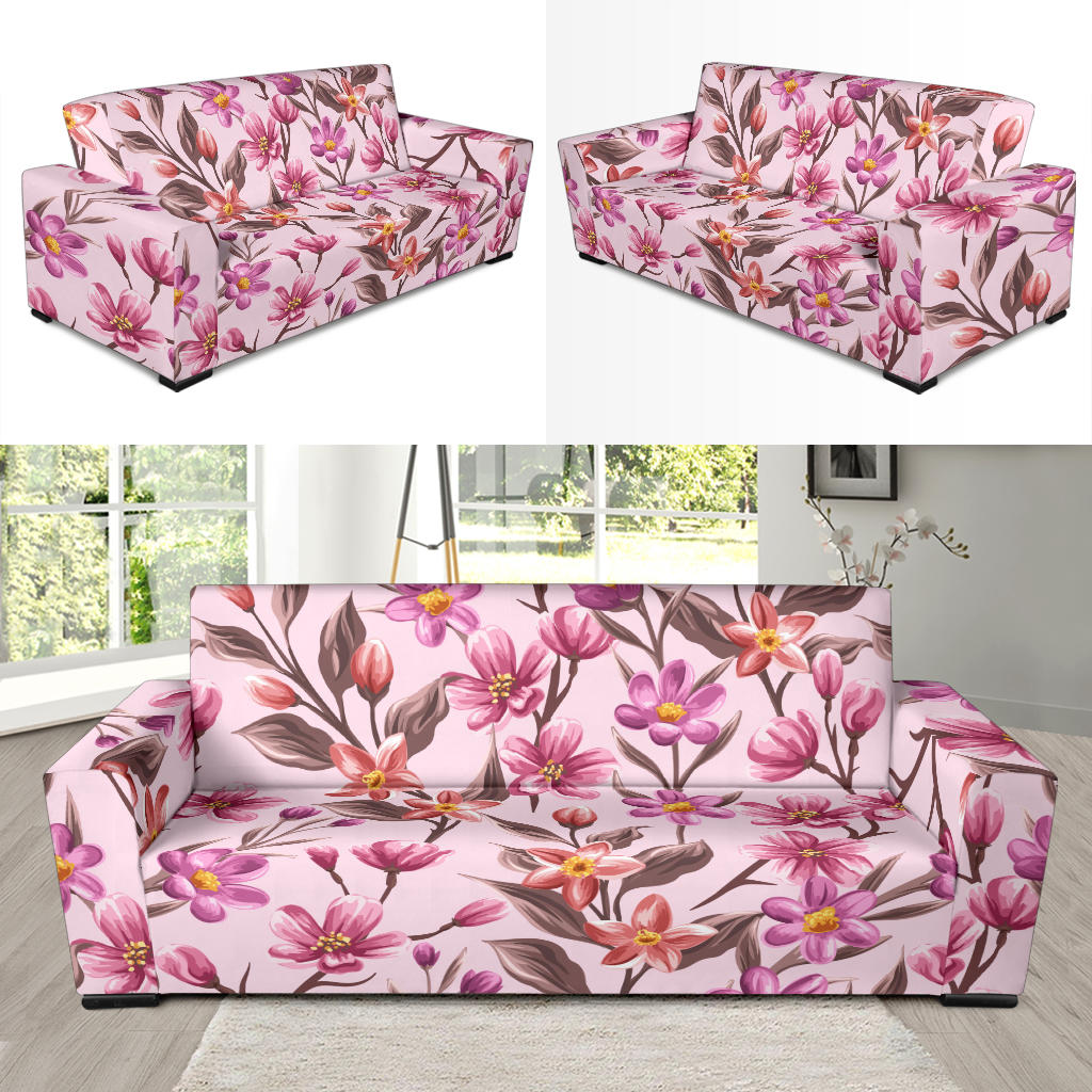 Summer Floral Pattern Print Design SF09 Sofa Slipcover
