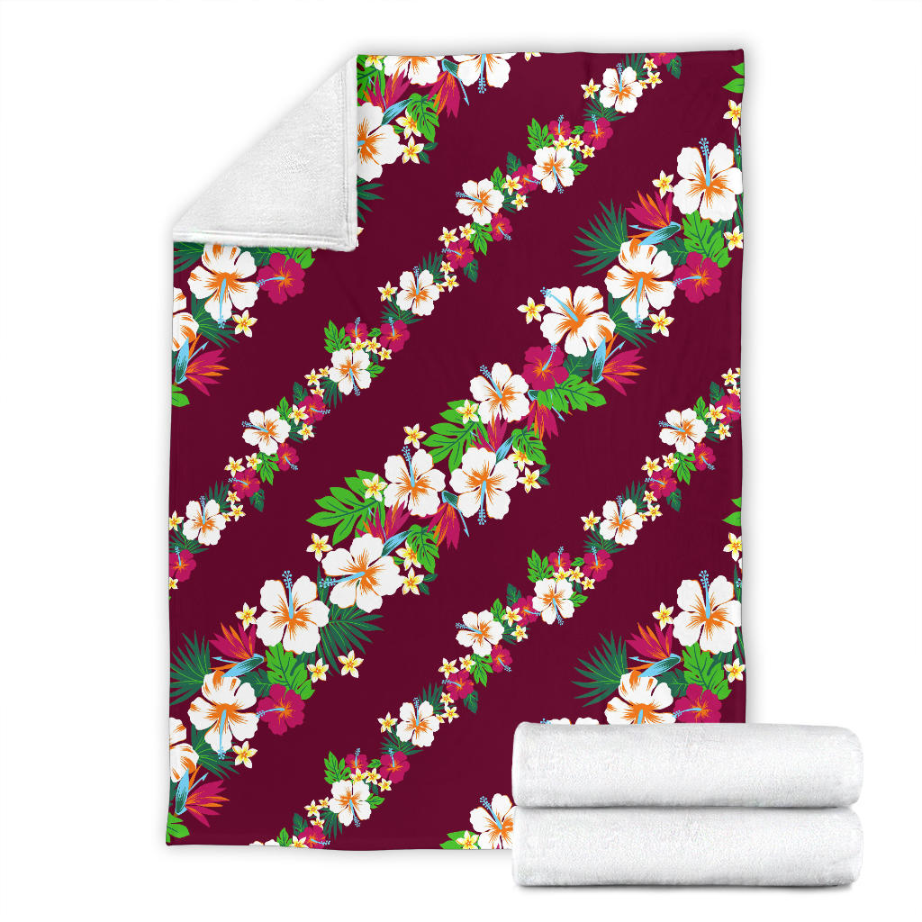 Hawaiian Themed Pattern Print Design H06 Fleece Blanket