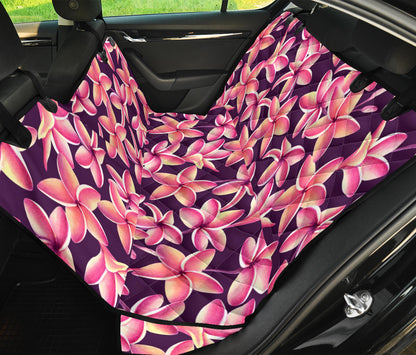 Purple Plumeria Pattern Print Design PM010 Rear Dog  Seat Cover