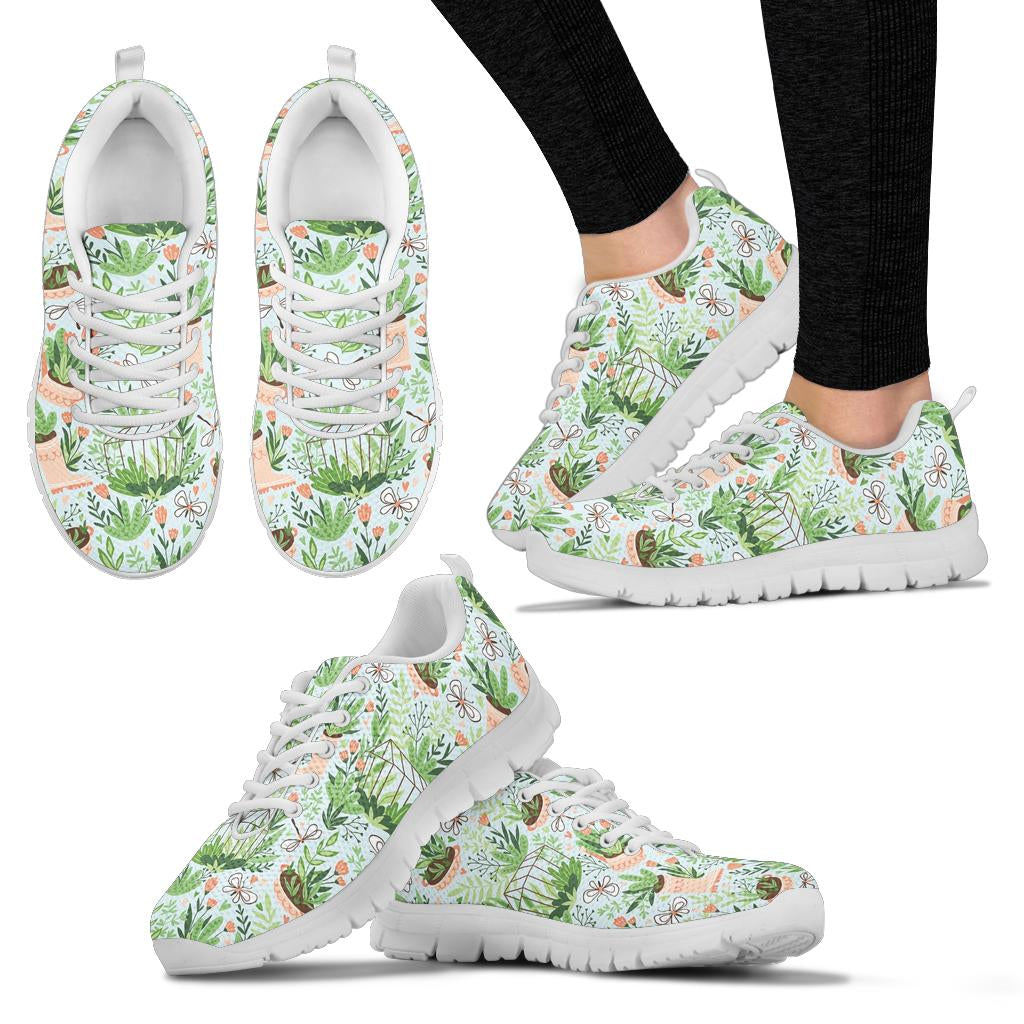 Gardening Pattern Print Design G04 Sneakers White Bottom Shoes