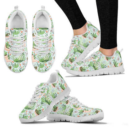 Gardening Pattern Print Design G04 Sneakers White Bottom Shoes