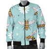 Bee Pattern Print Design BEE010 Men Bomber Jacket