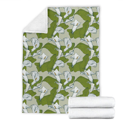 Lily Pattern Print Design LY08 Fleece Blanket