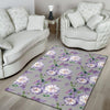 Lilac Pattern Print Design LI07 Area Rugs