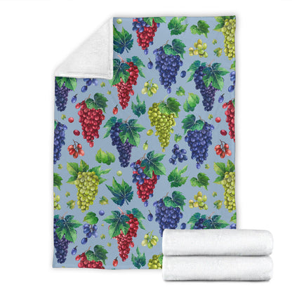 Grape Pattern Print Design GP06 Fleece Blanket