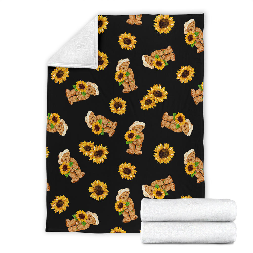 Sunflower Pattern Print Design SF016 Fleece Blanket