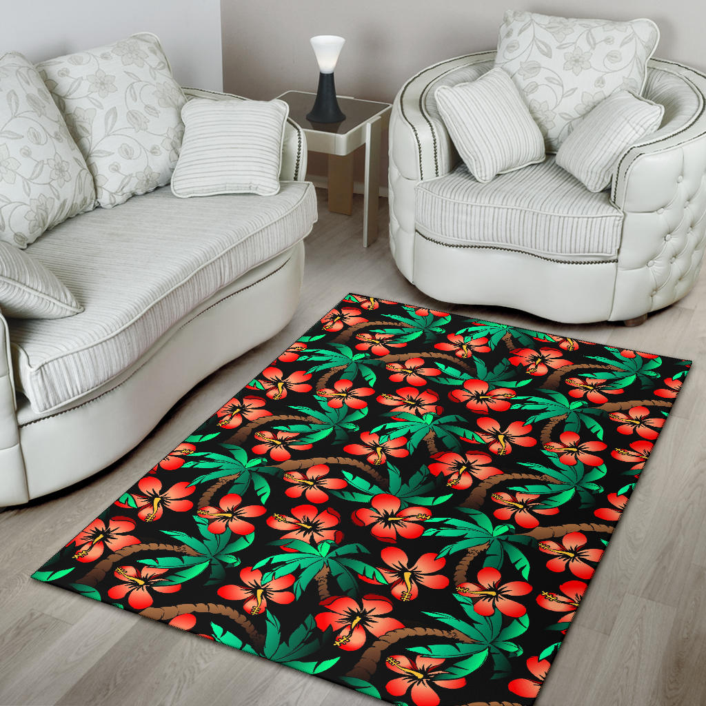 Hawaiian Themed Pattern Print Design H022 Area Rugs