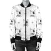 Bull Terriers Pattern Print Design 06 Women's Bomber Jacket