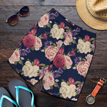 Peony Pattern Print Design PE03 Mens Shorts