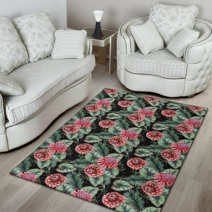 Dahlia Pattern Print Design DH06 Area Rugs