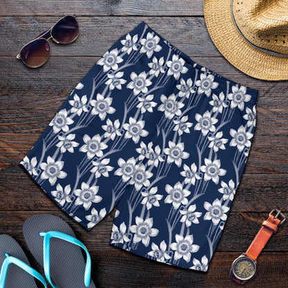 Daffodils Pattern Print Design DF09 Mens Shorts