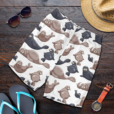 Sea Lion Pattern Print Design 02 Mens Shorts