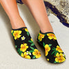 Yellow Hibiscus Pattern Print Design HB08 Aqua Water Shoes