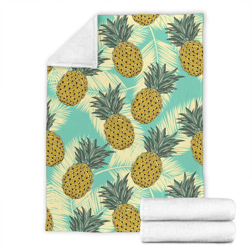 Pineapple Pattern Print Design PP03 Fleece Blanket