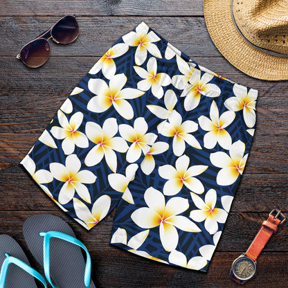 Plumeria Pattern Print Design PM026 Mens Shorts