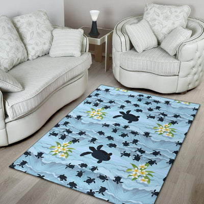 Sea Turtle Pattern Print Design T011 Area Rugs