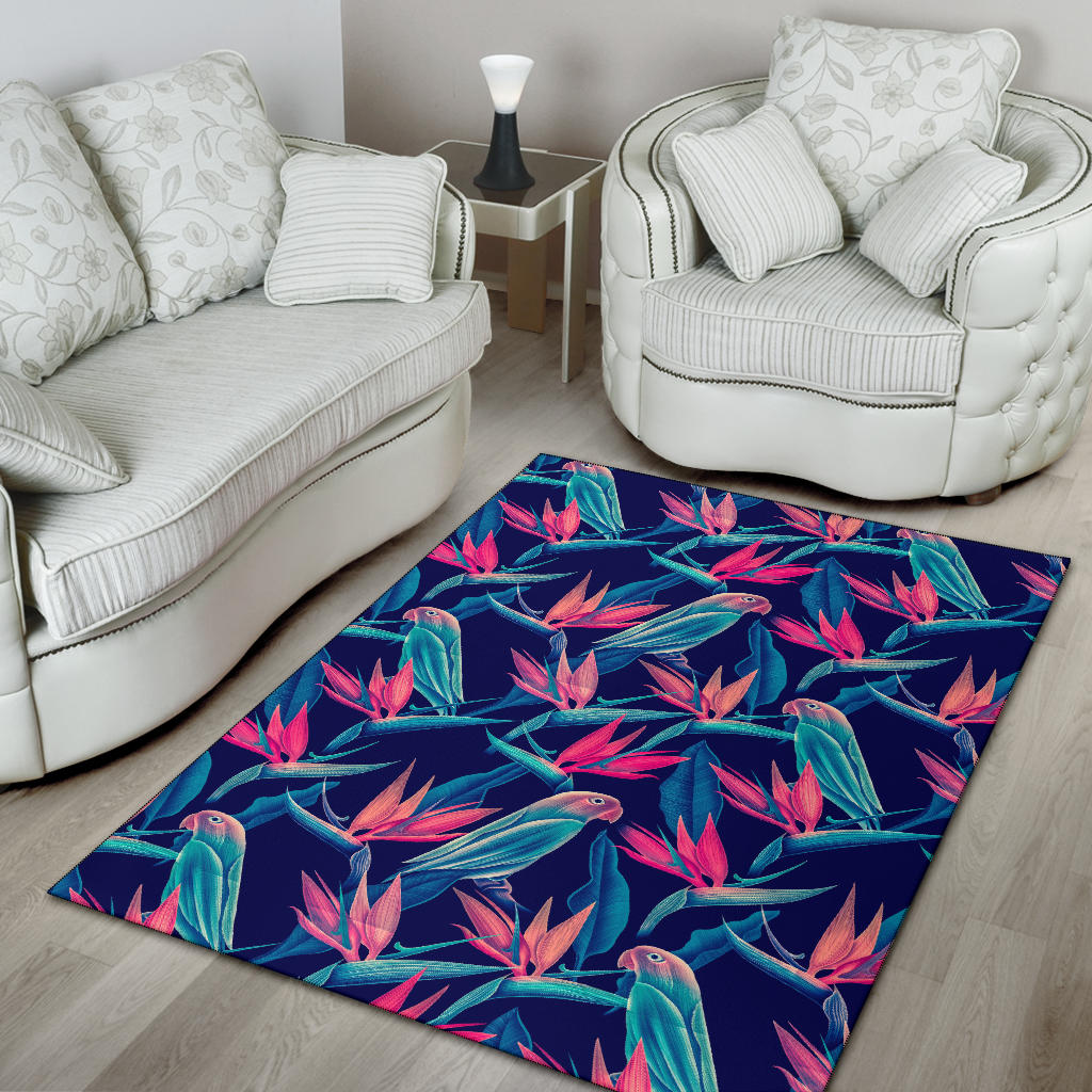 Tropical Flower Pattern Print Design TF024 Area Rugs