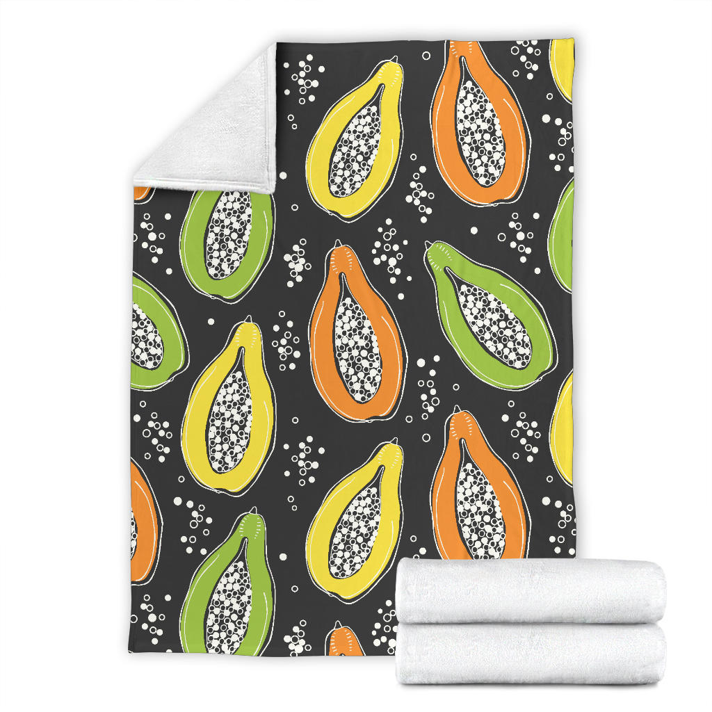 Papaya Pattern Print Design PP05 Fleece Blanket