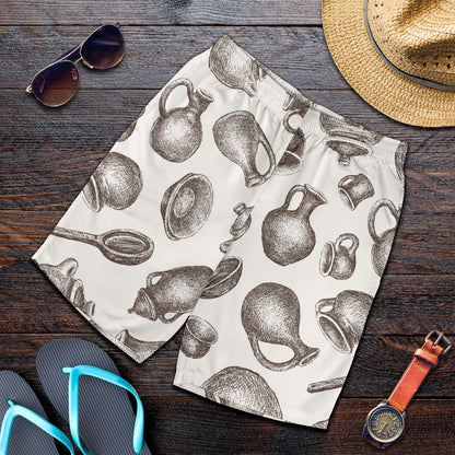 Pottery Pattern Print Design A01 Mens Shorts