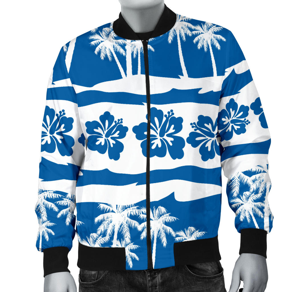 Hawaiian Themed Pattern Print Design H021 Men Bomber Jacket