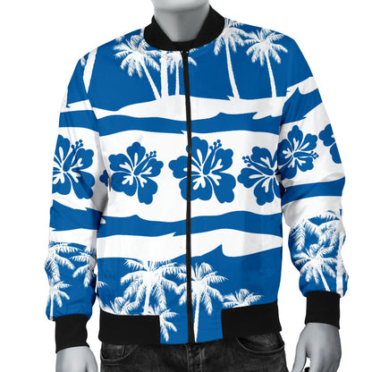 Hawaiian Themed Pattern Print Design H021 Men Bomber Jacket