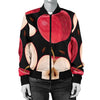 Apple Pattern Print Design AP02 Women Bomber Jacket