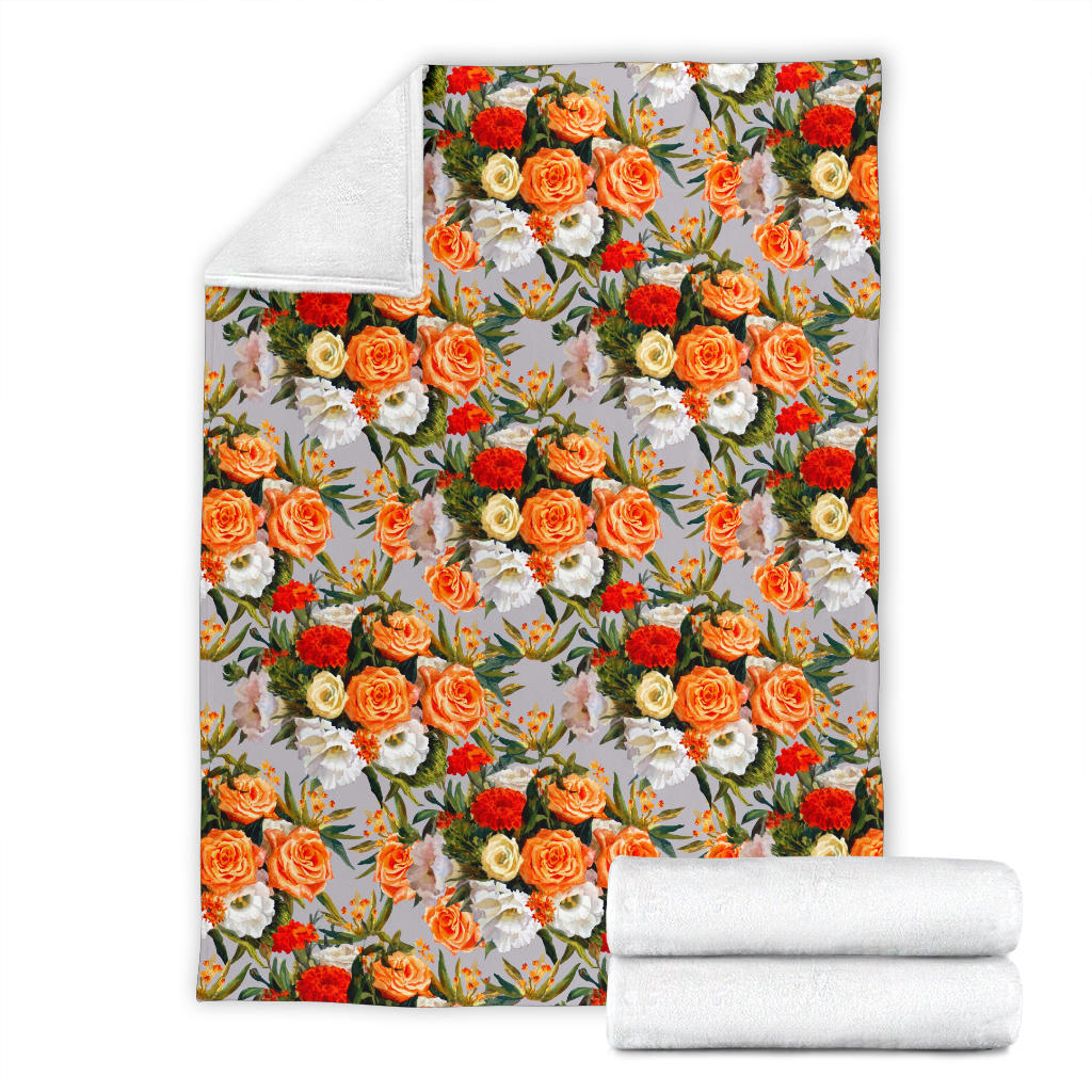 Lisianthus Pattern Print Design LT04 Fleece Blanket