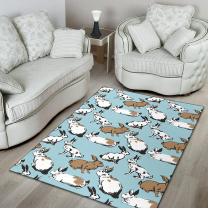 Rabbit Pattern Print Design RB018 Area Rugs
