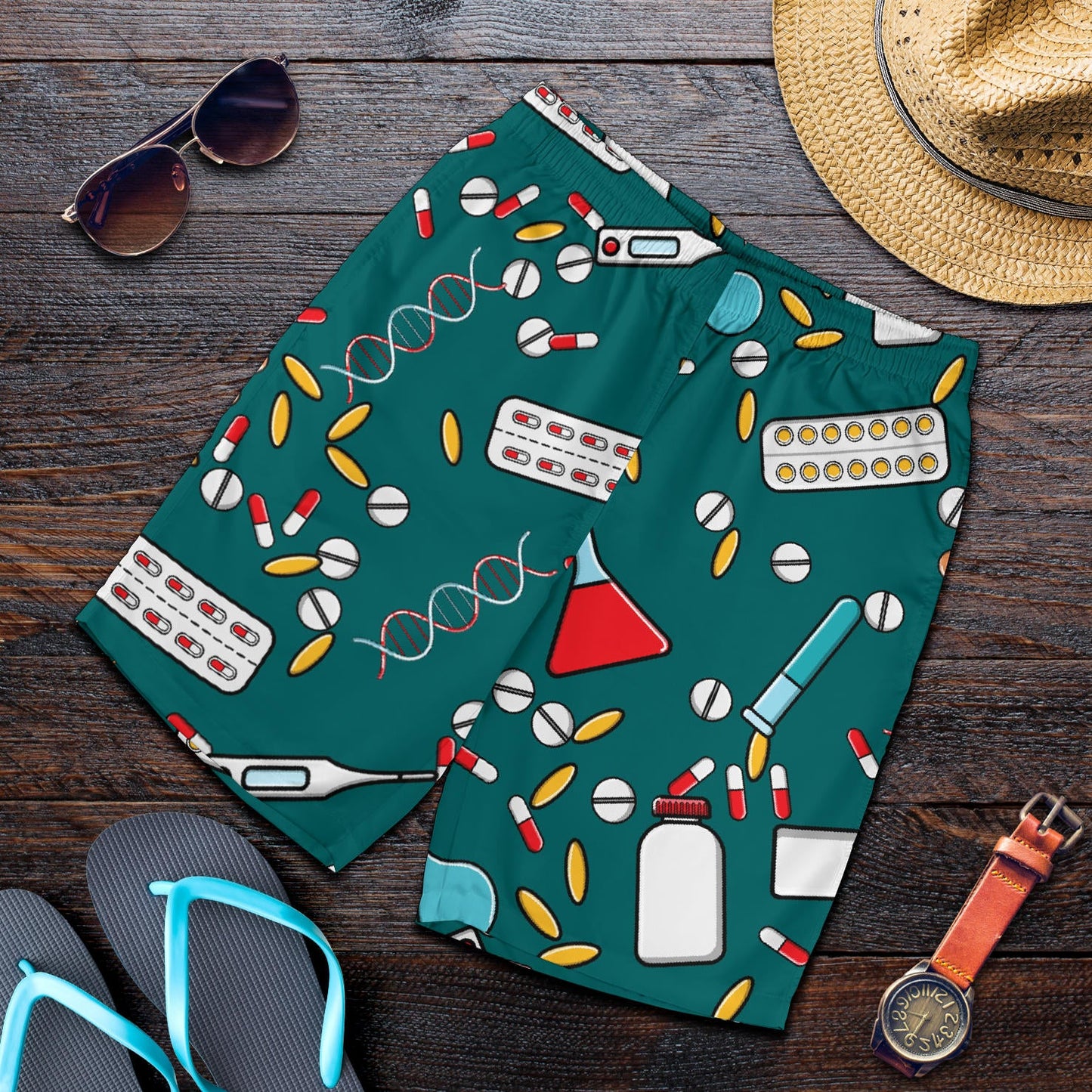 Nurse Pattern Print Design A05 Mens Shorts