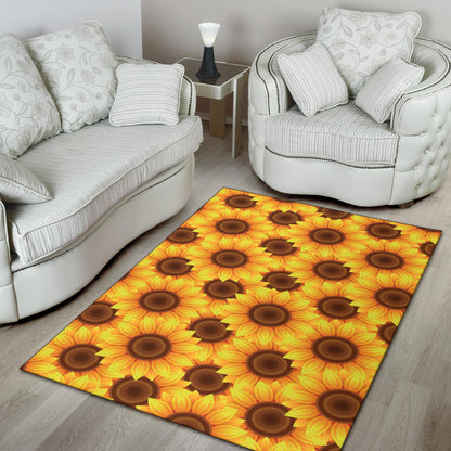 Sunflower Pattern Print Design SF07 Area Rugs