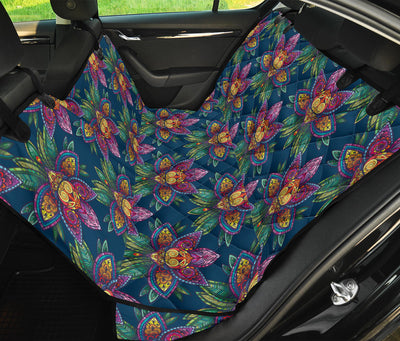 Lotus Boho Pattern Print Design LO04 Rear Dog  Seat Cover