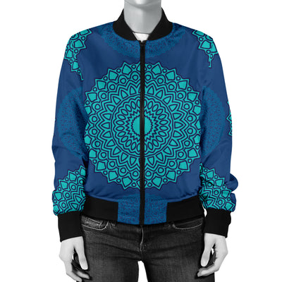 Medallion Pattern Print Design 04 Women's Bomber Jacket