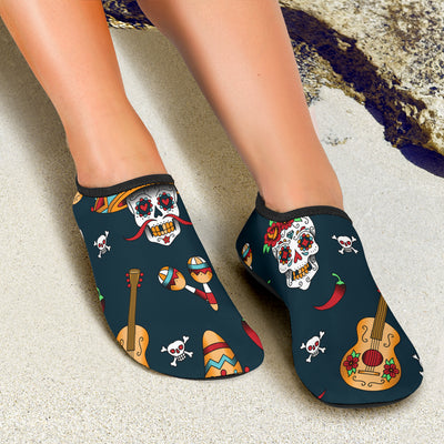 sugar skull Mexican Aqua Water Shoes