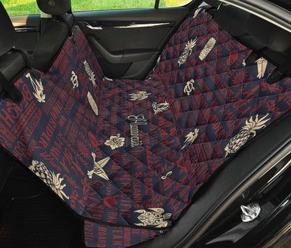 Hawaiian Themed Pattern Print Design H017 Rear Dog  Seat Cover