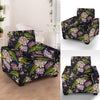 lotus Embroidered Pattern Print Design LO06 Armchair Slipcover