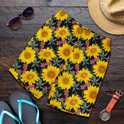Sunflower Pattern Print Design SF014 Mens Shorts